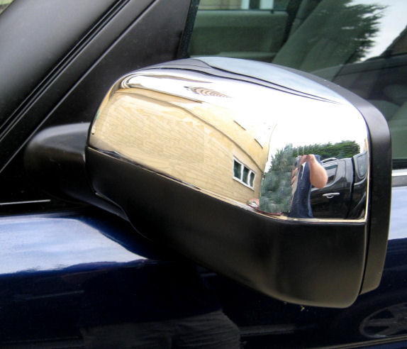 Chrome / Black "Facelift" Mirror Covers - Click Image to Close